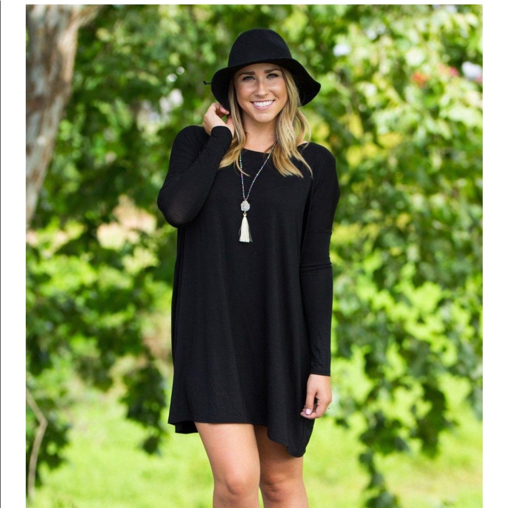 Piko long sleeve tunic dress